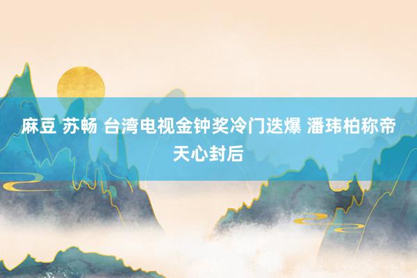 麻豆 苏畅 台湾电视金钟奖冷门迭爆 潘玮柏称帝天心封后